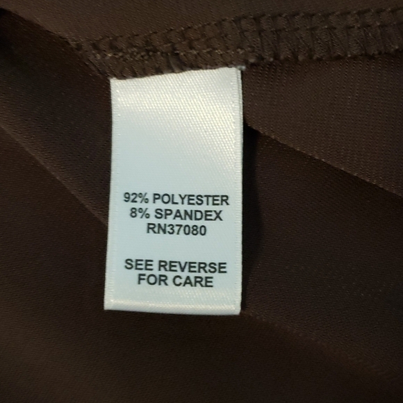 Cato Asymmetrical Hem Tunic Top M Brown VGUC - Picture 7 of 8
